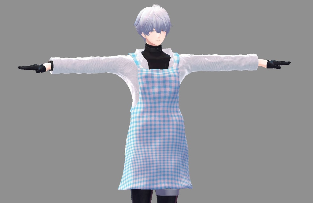 【複数アバター対応】朝に起きたら朝食を作ってくれるイケメンが着けてるエプロン。