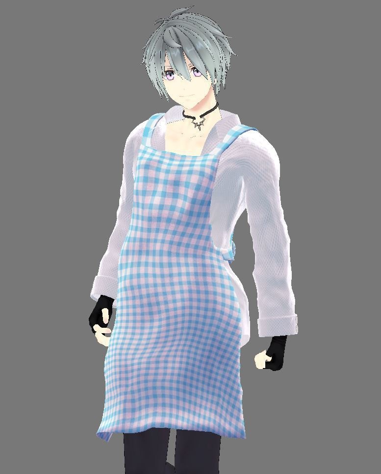 【複数アバター対応】朝に起きたら朝食を作ってくれるイケメンが着けてるエプロン。