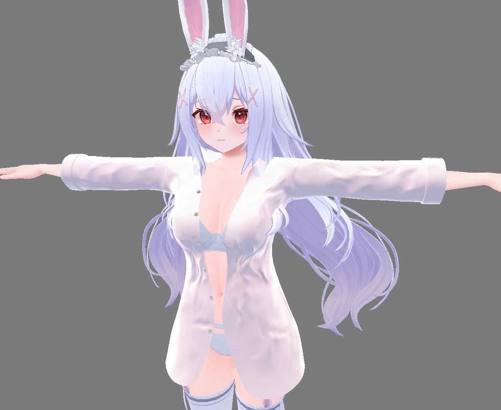 【INABA&椎名用衣装】寝起きシャツ - Sleepover front-opening shirt -