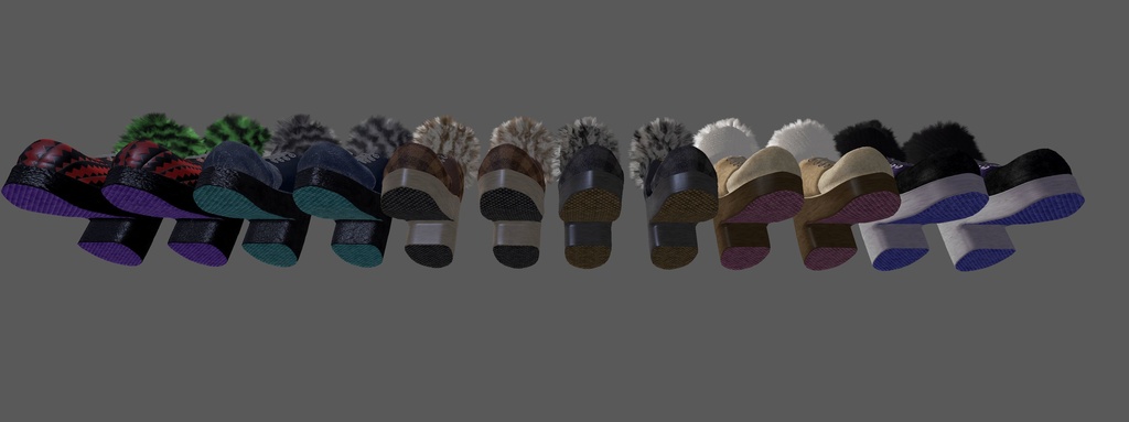 複数アバター調整済み【衣装作るついでに作ったショートブーツ】