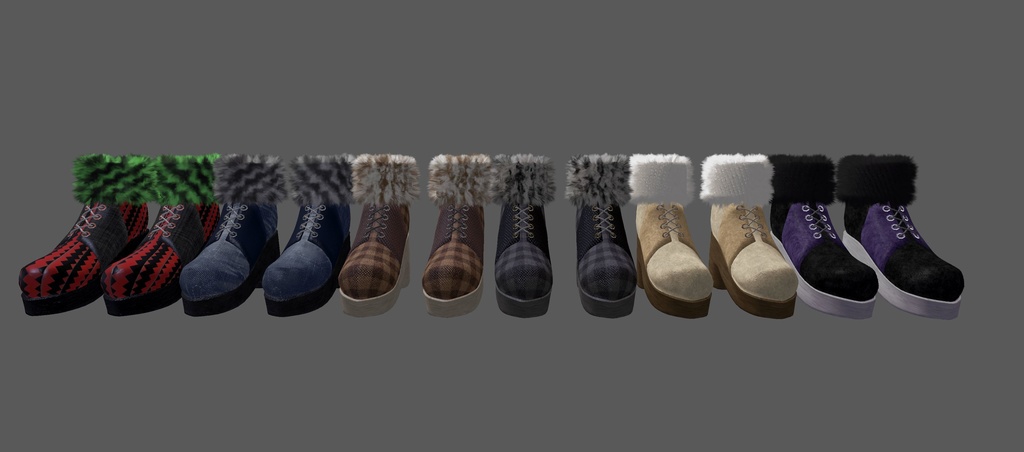 複数アバター調整済み【衣装作るついでに作ったショートブーツ】