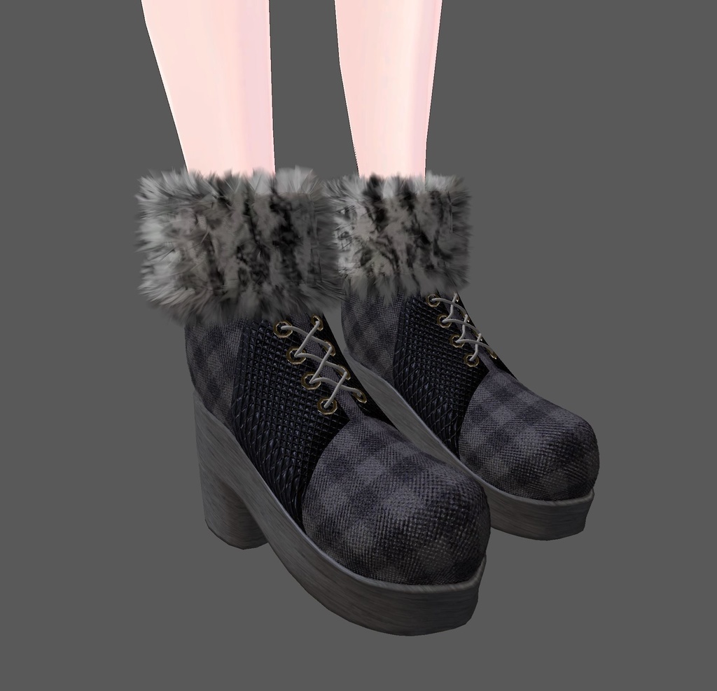 複数アバター調整済み【衣装作るついでに作ったショートブーツ】