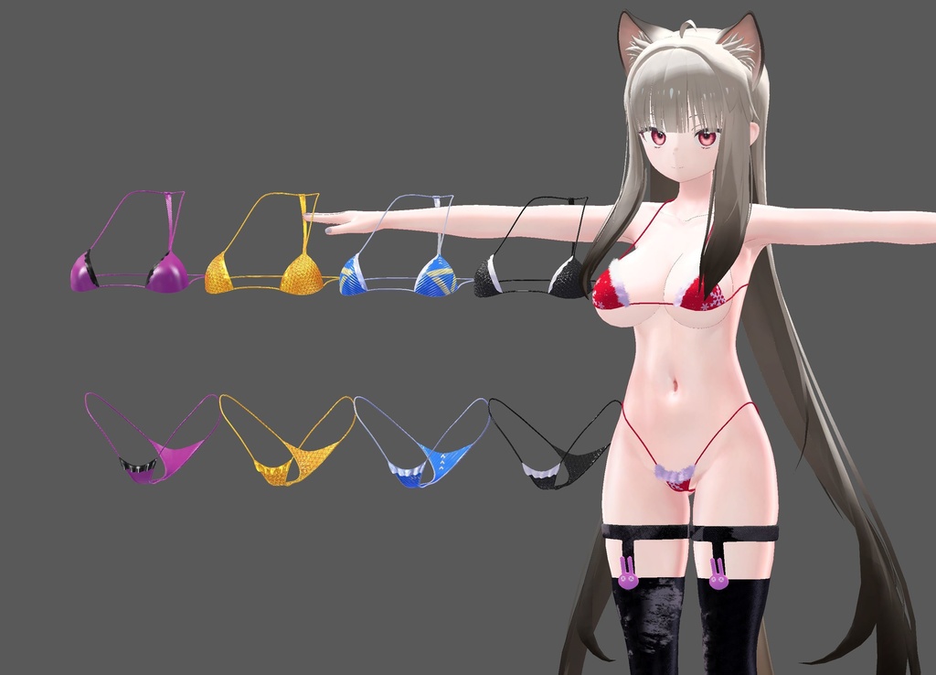 【ユギ・ミヨ用】Mini Ruffled Bikini (ミニフリル付きビキニ)