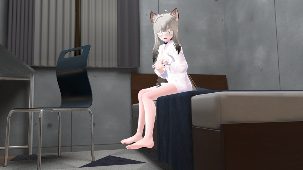 【ユギ・ミヨ用衣装】寝起きシャツ - Sleepover front-opening shirt -