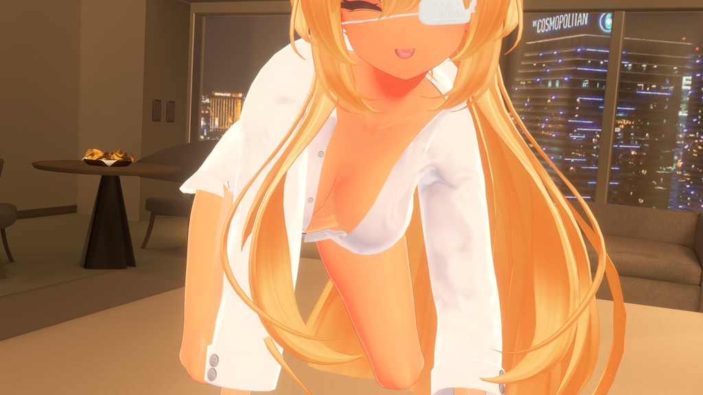 【FLASTOREアバター用衣装】寝起きシャツ - Sleepover front-opening shirt - 【Bodyset2対応】