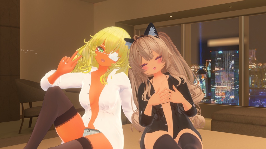 【FLASTOREアバター用衣装】寝起きシャツ - Sleepover front-opening shirt - 【Bodyset2対応】