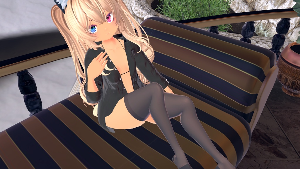 【FLASTOREアバター用衣装】寝起きシャツ - Sleepover front-opening shirt - 【Bodyset2対応】