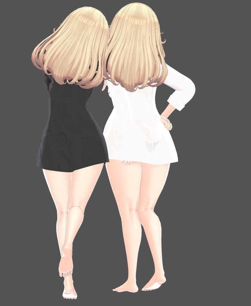 【FLASTOREアバター用衣装】寝起きシャツ - Sleepover front-opening shirt - 【Bodyset2対応】