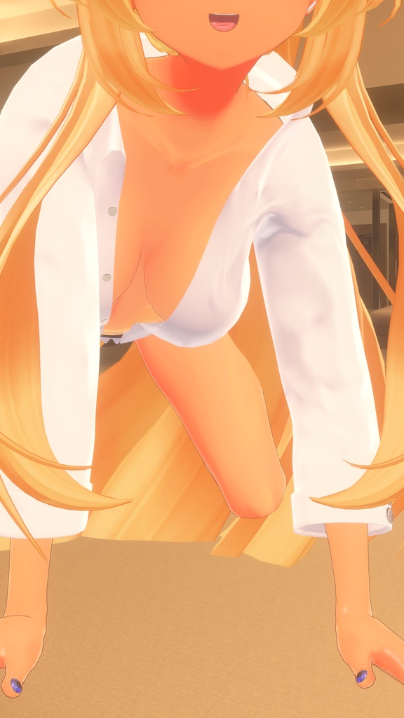 【FLASTOREアバター用衣装】寝起きシャツ - Sleepover front-opening shirt - 【Bodyset2対応】