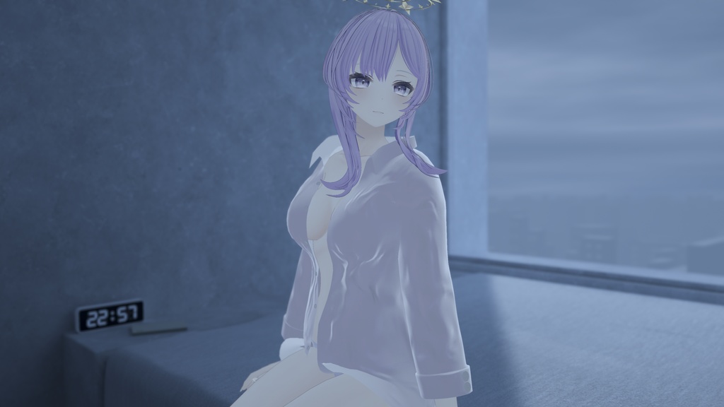 【MARUBODY対応】寝起きシャツ - Sleepover front-opening shirt -