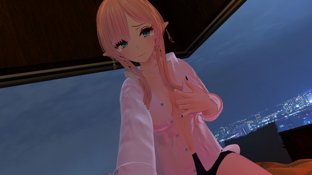 【MARUBODY対応】寝起きシャツ - Sleepover front-opening shirt -