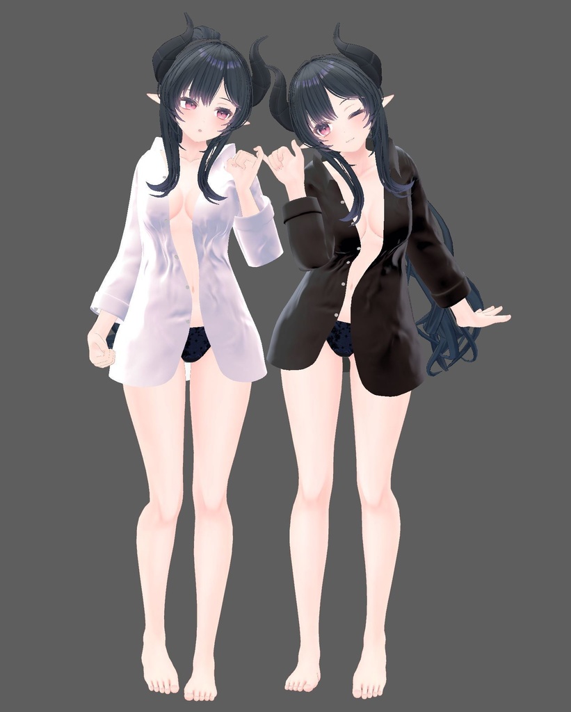 【MARUBODY対応】寝起きシャツ - Sleepover front-opening shirt -