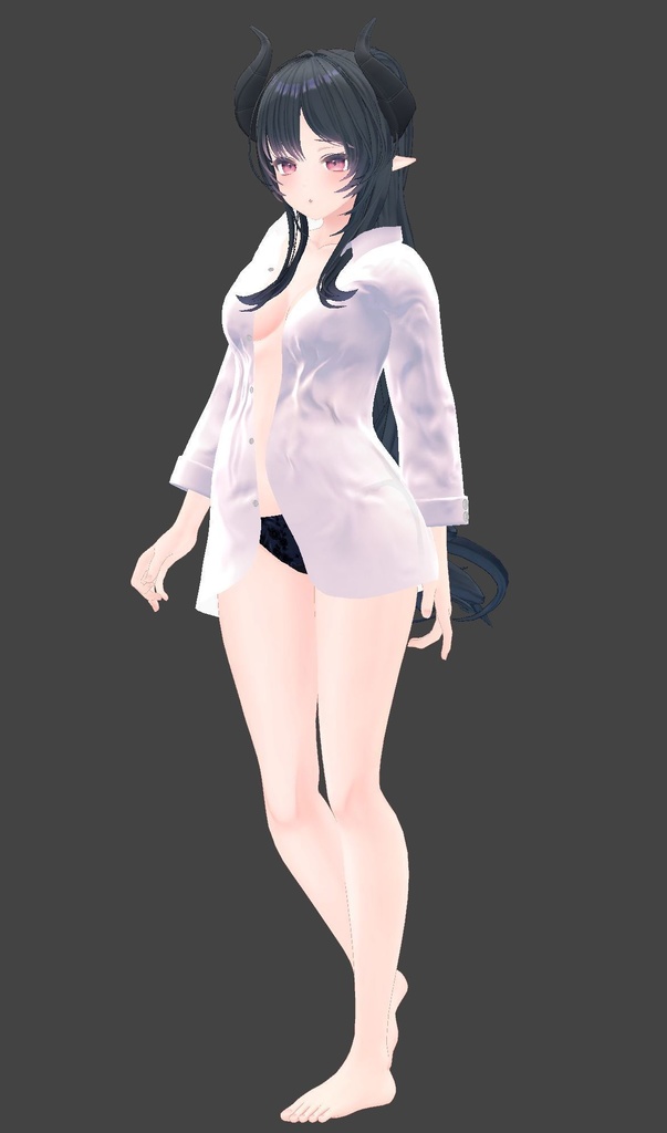 【MARUBODY対応】寝起きシャツ - Sleepover front-opening shirt -