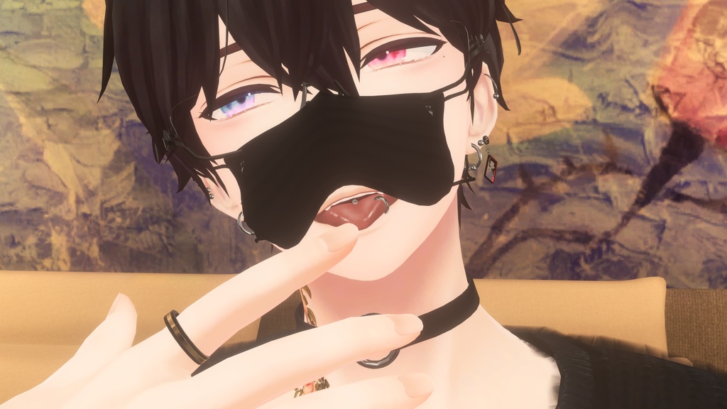 【MA対応】イケメンに着けて欲しい掴むとズレるマスク【ズレる機能付き】