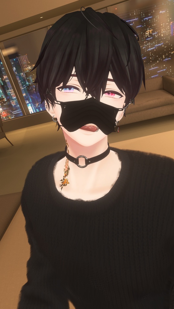 【MA対応】イケメンに着けて欲しい掴むとズレるマスク【ズレる機能付き】