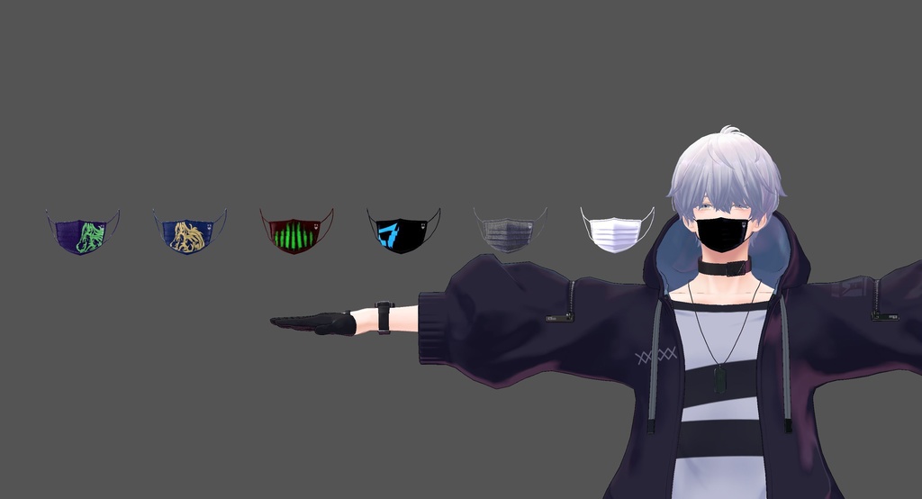 【MA対応】イケメンに着けて欲しい掴むとズレるマスク【ズレる機能付き】