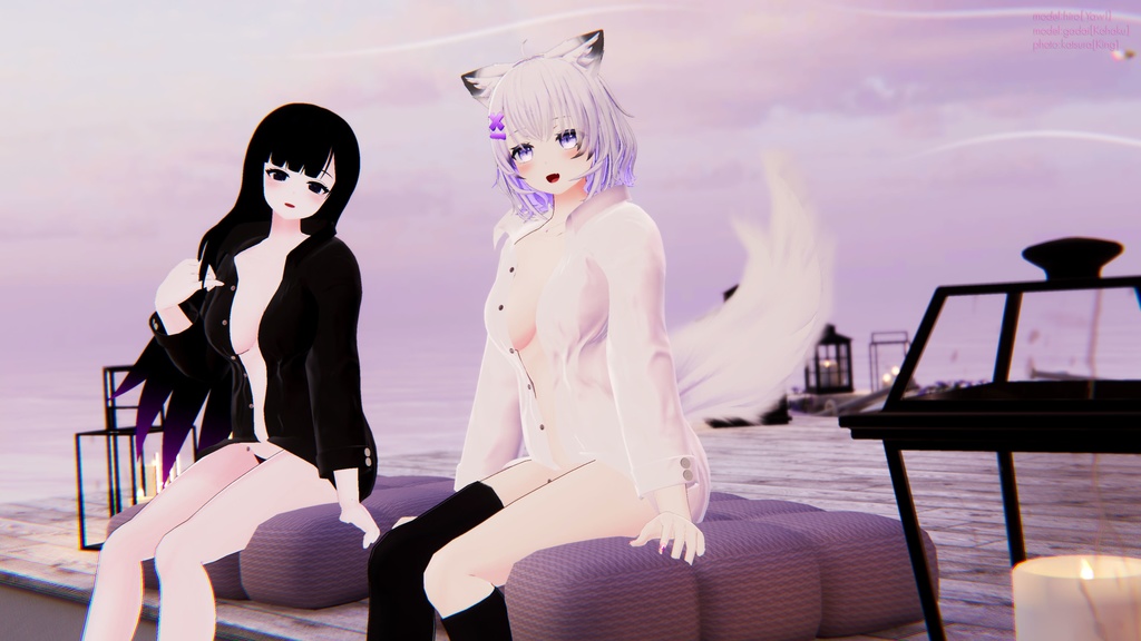 【ヨール&狐薄用】寝起きシャツ - Sleepover front-opening shirt -