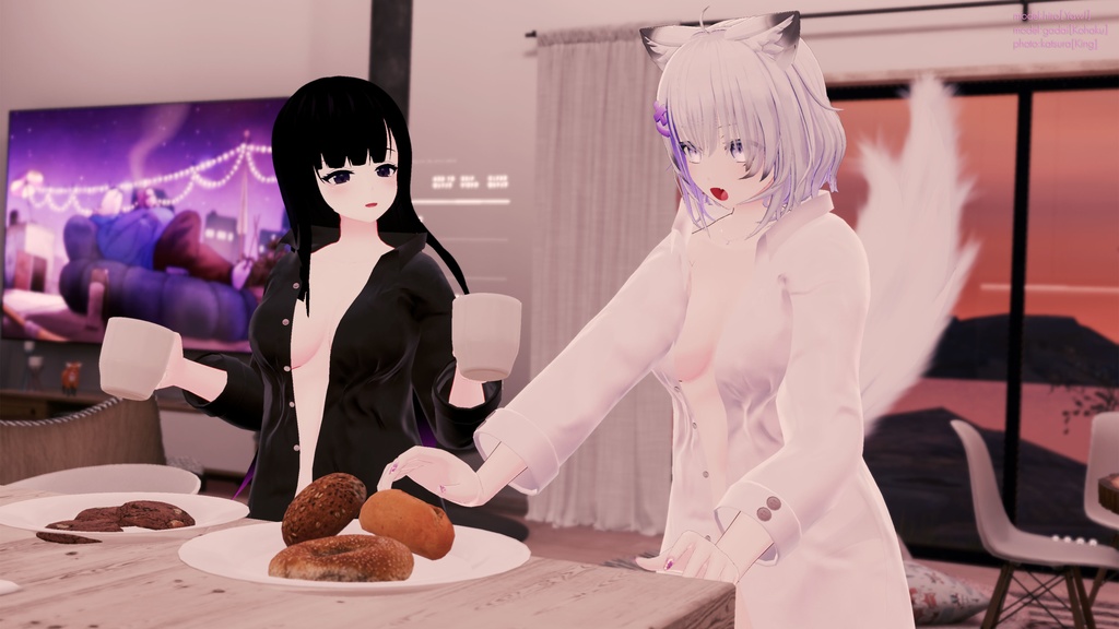 【ヨール&狐薄用】寝起きシャツ - Sleepover front-opening shirt -