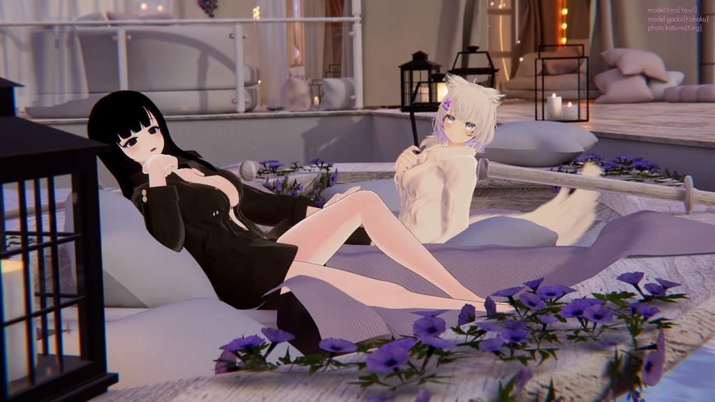 【ヨール&狐薄用】寝起きシャツ - Sleepover front-opening shirt -