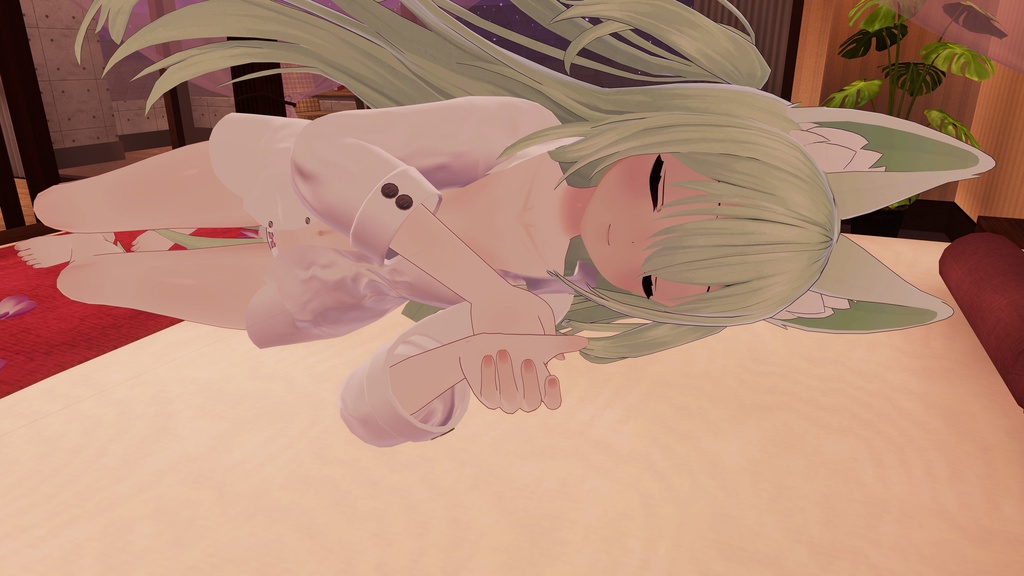 【こまどアバター用】寝起きシャツ - Sleepover front-opening shirt -