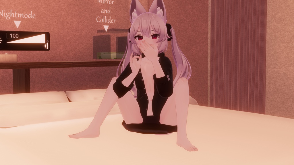 【こまどアバター用】寝起きシャツ - Sleepover front-opening shirt -