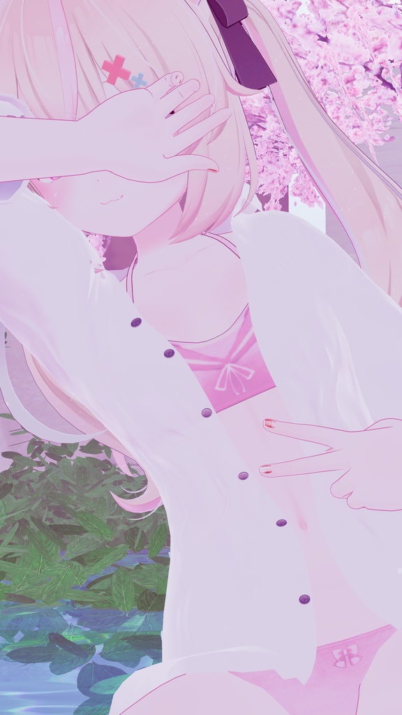 【こまどアバター用】寝起きシャツ - Sleepover front-opening shirt -