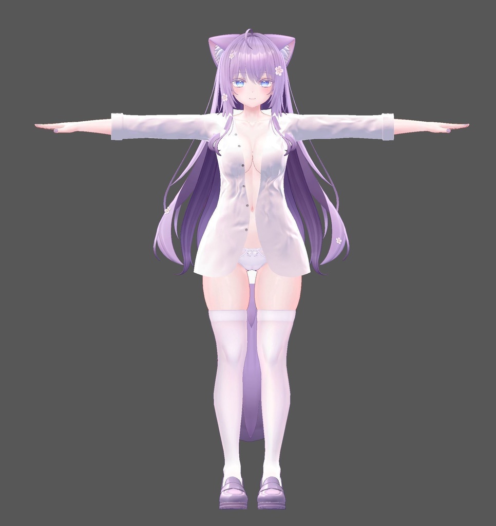 【萌ちゃん用】寝起きシャツ - Sleepover front-opening shirt -