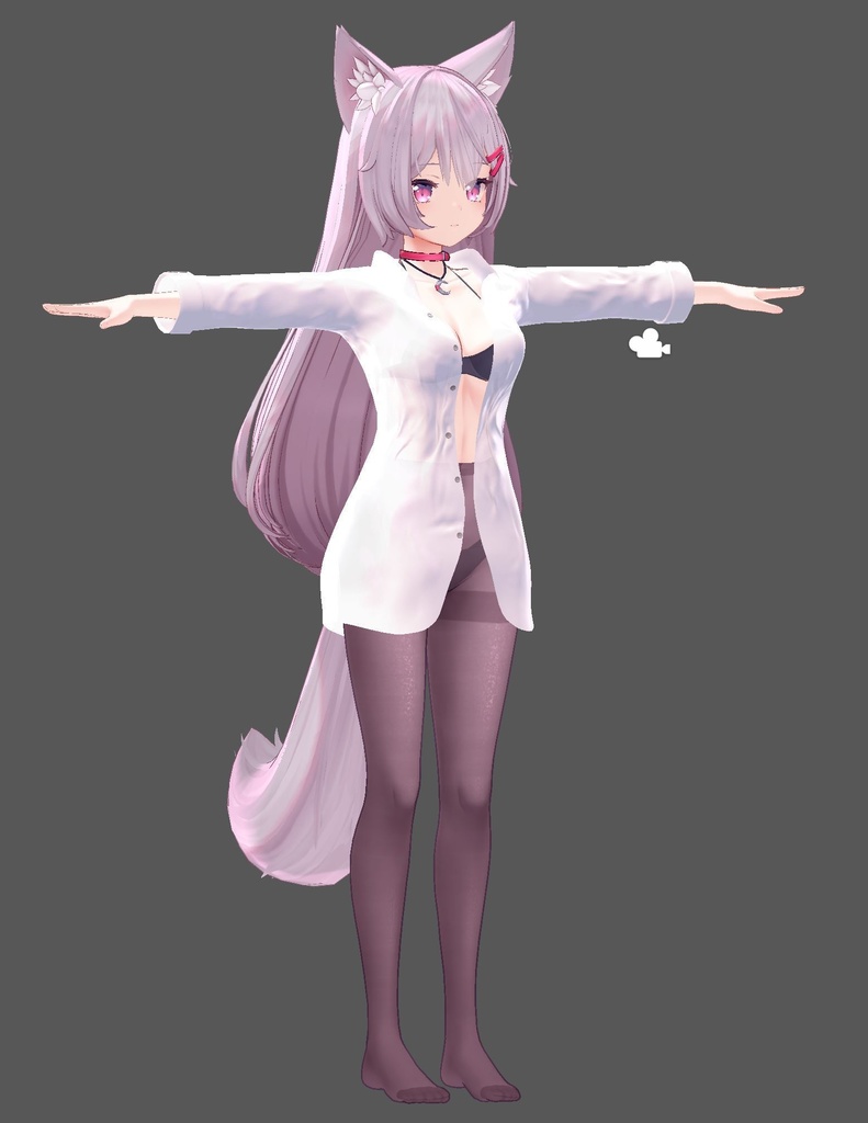 【ルフィナちゃん用】寝起きシャツ - Sleepover front-opening shirt -