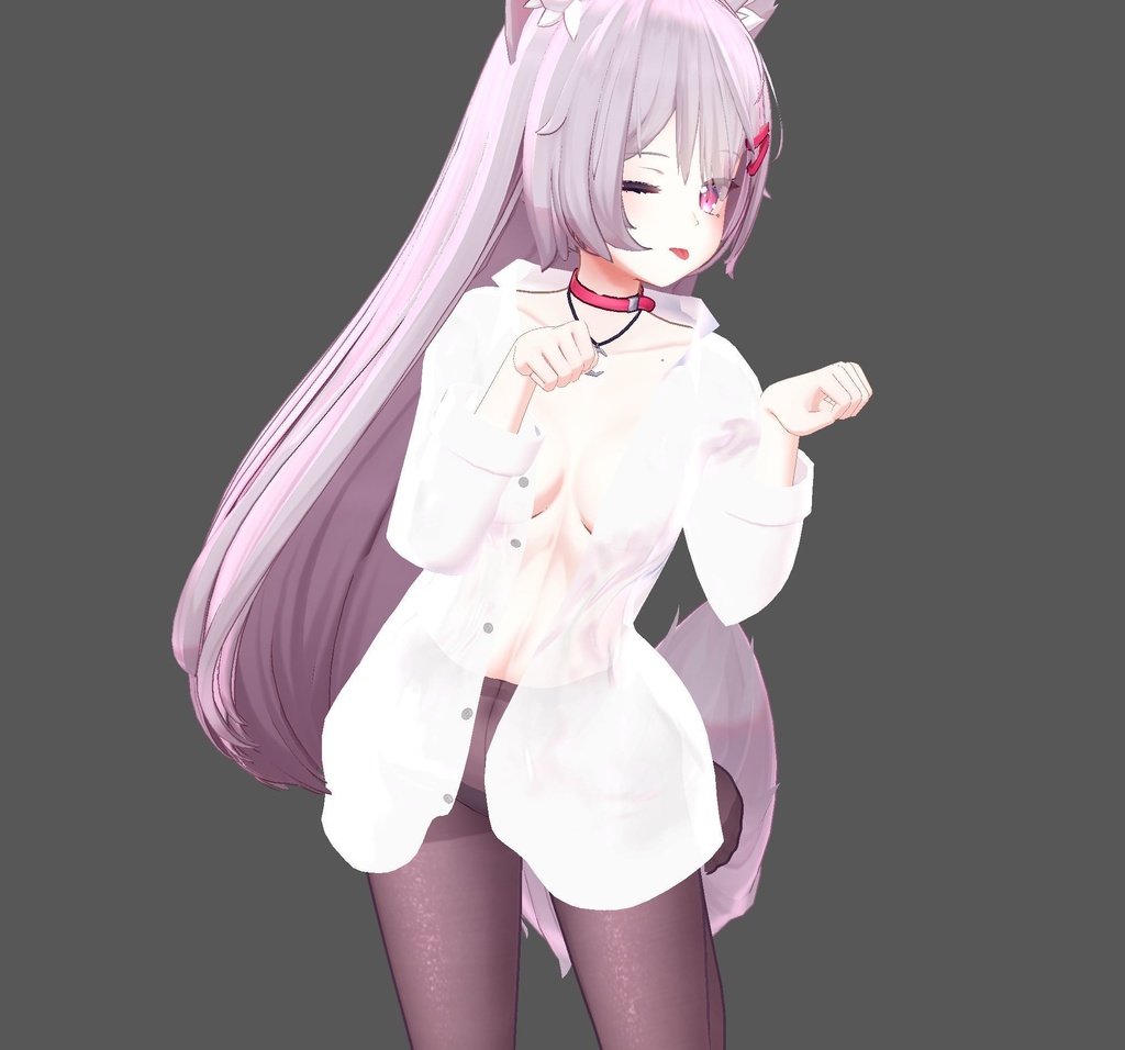 【ルフィナちゃん用】寝起きシャツ - Sleepover front-opening shirt -