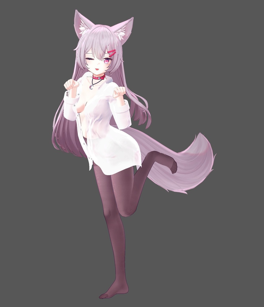 【ルフィナちゃん用】寝起きシャツ - Sleepover front-opening shirt -