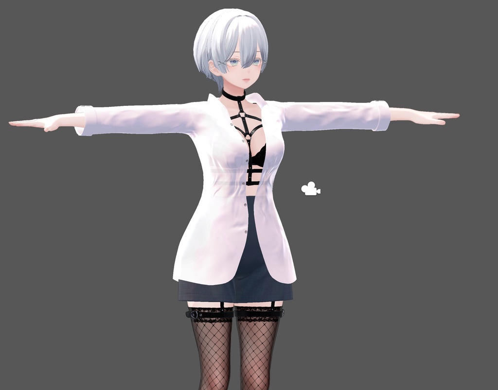 【森羅用】寝起きシャツ - Sleepover front-opening shirt -