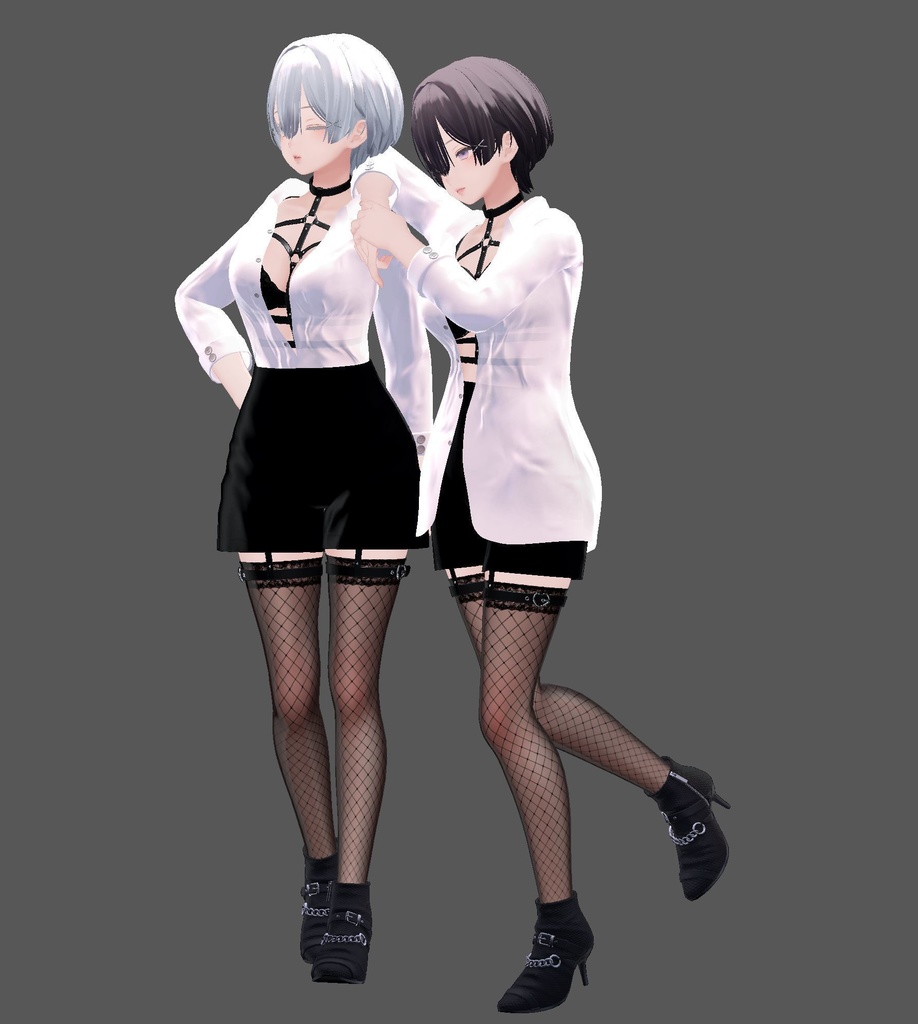 【森羅用】寝起きシャツ - Sleepover front-opening shirt -