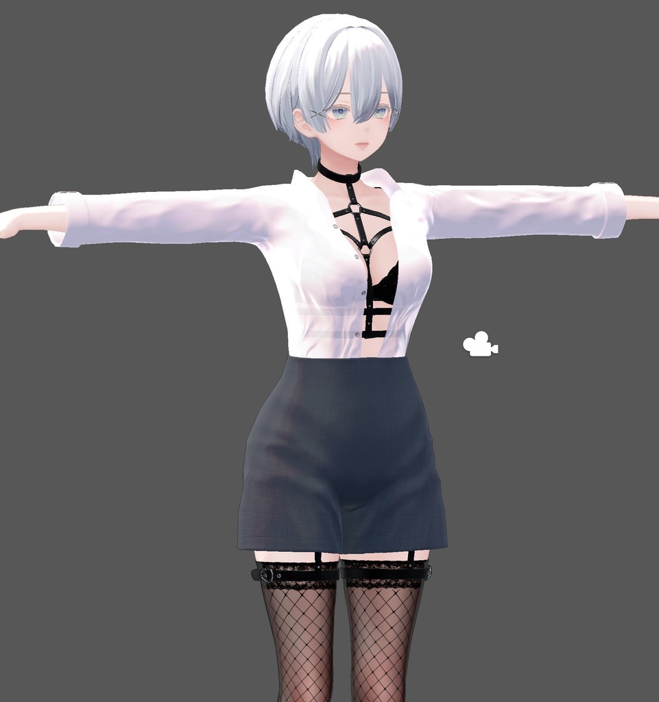 【森羅用】寝起きシャツ - Sleepover front-opening shirt -