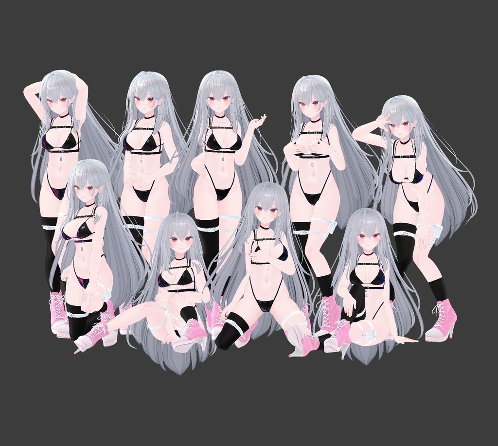 【ポーズ集】プールで撮影会~アバター撮影用ポーズ全10種