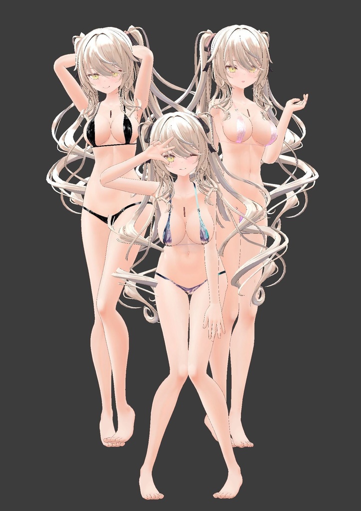 【5アバター対応】SLIT BIKINI【合法脱衣の夏】