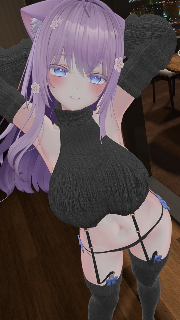 【複数アバター対応】流行りのセーター【胸最大値!】