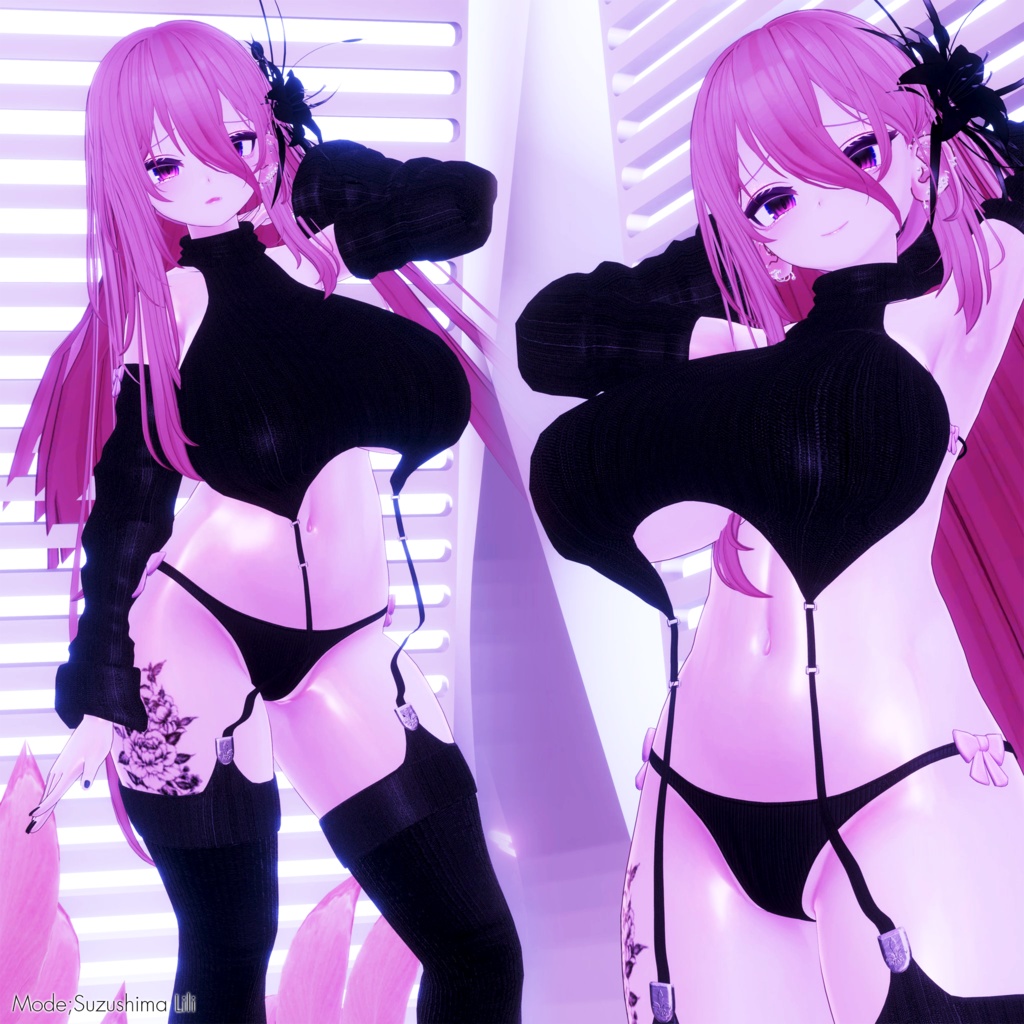 【複数アバター対応】流行りのセーター【胸最大値!】