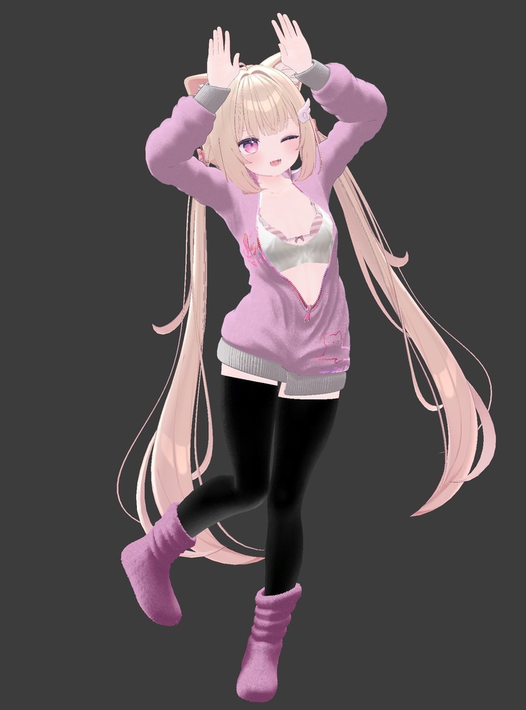 【息抜き製作】無防備ガール【複数アバター対応】