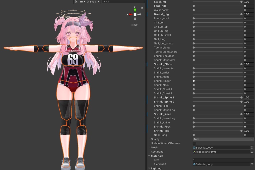 【9アバター対応】Jobare🏐女子バレーボール風ユニフォーム【健全】