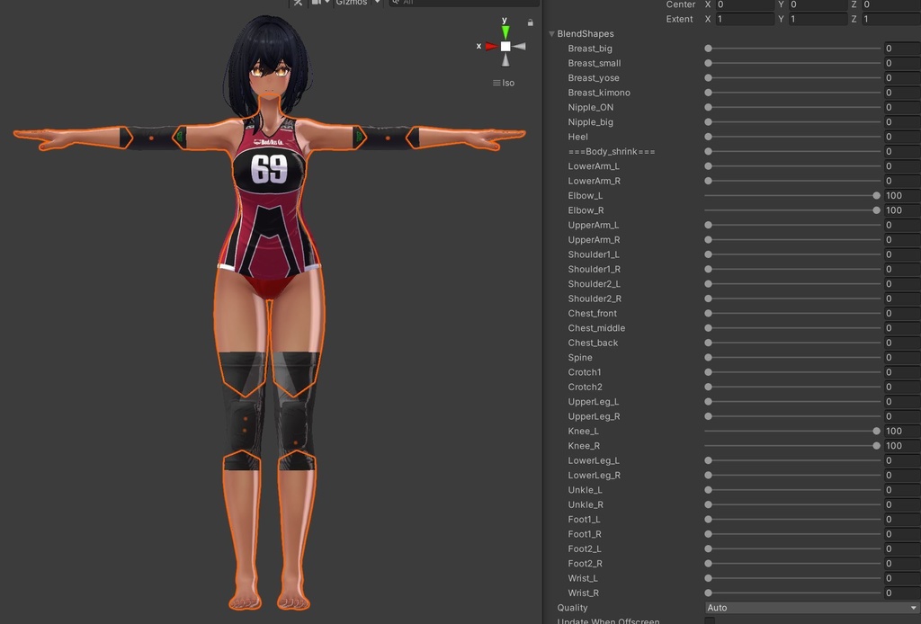 【9アバター対応】Jobare🏐女子バレーボール風ユニフォーム【健全】