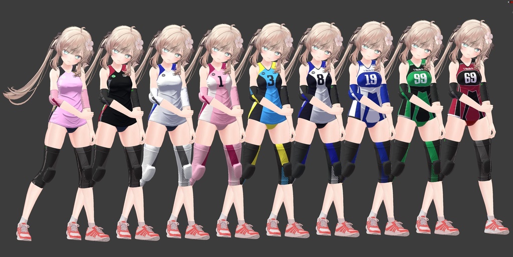 【9アバター対応】Jobare🏐女子バレーボール風ユニフォーム【健全】