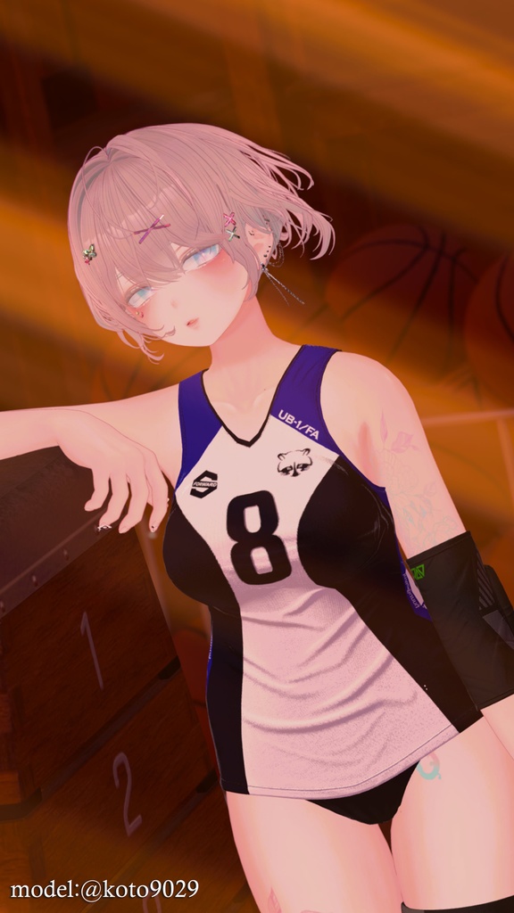 【9アバター対応】Jobare🏐女子バレーボール風ユニフォーム【健全】