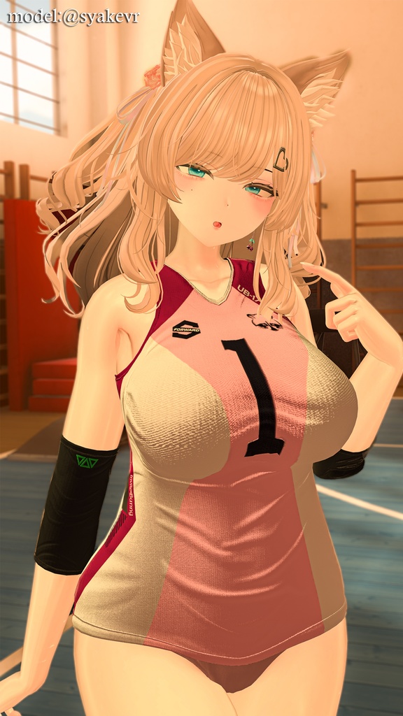 【9アバター対応】Jobare🏐女子バレーボール風ユニフォーム【健全】