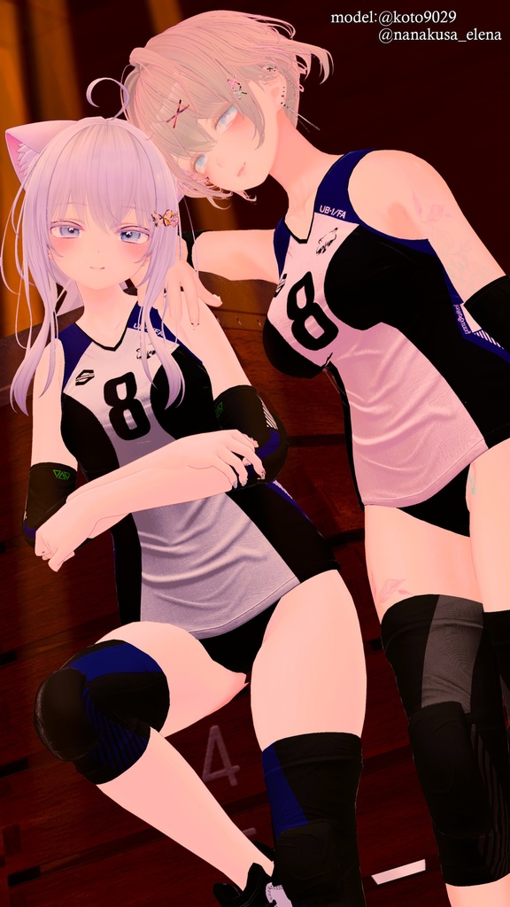 【9アバター対応】Jobare🏐女子バレーボール風ユニフォーム【健全】