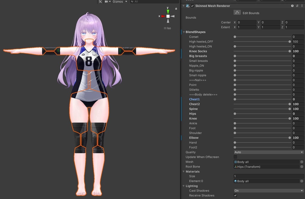 【9アバター対応】Jobare🏐女子バレーボール風ユニフォーム【健全】