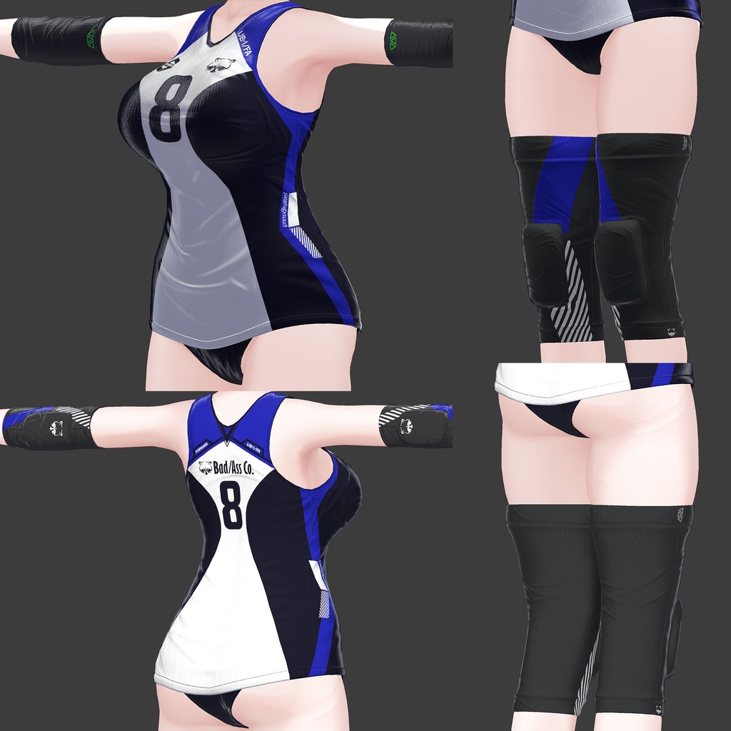 【9アバター対応】Jobare🏐女子バレーボール風ユニフォーム【健全】