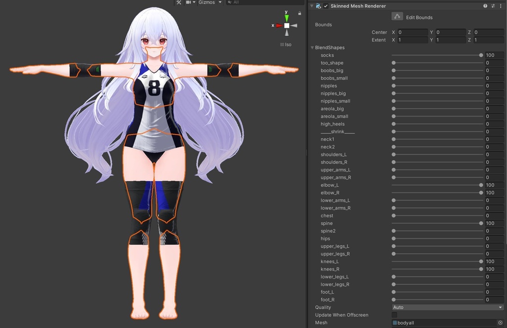 【9アバター対応】Jobare🏐女子バレーボール風ユニフォーム【健全】