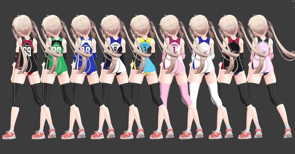 【9アバター対応】Jobare🏐女子バレーボール風ユニフォーム【健全】