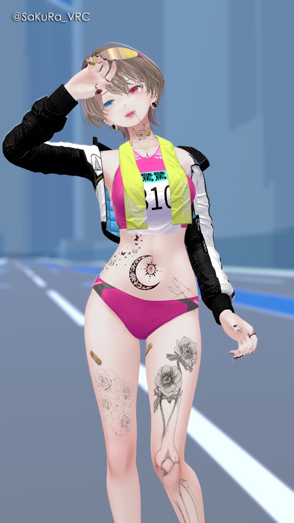 【10アバター対応】🏃Rikusepa👟陸上競技風ユニフォーム【健全】