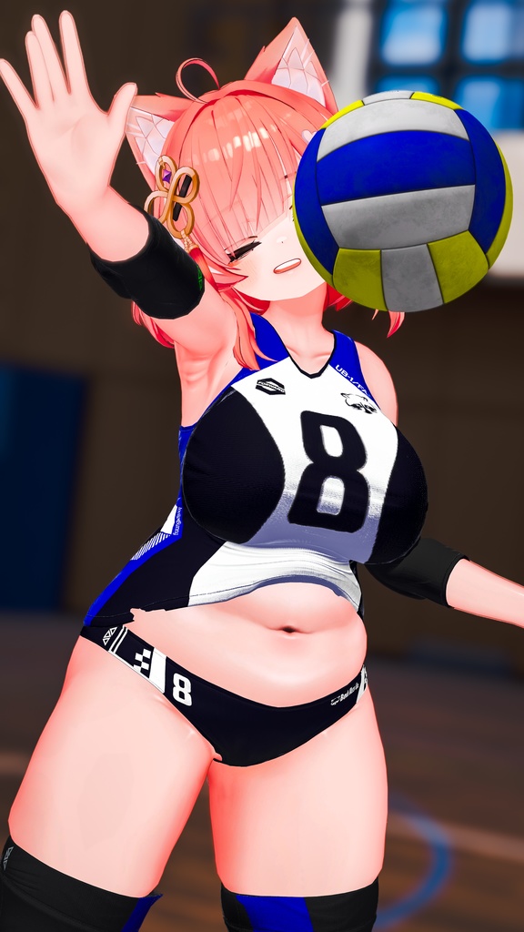 【複数アバター対応】Jobare🏐女子バレーボール風ユニフォーム -転校生Edition-【健全】